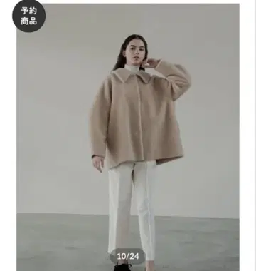 OHGA 에코 무스탕 코트 M 베이지