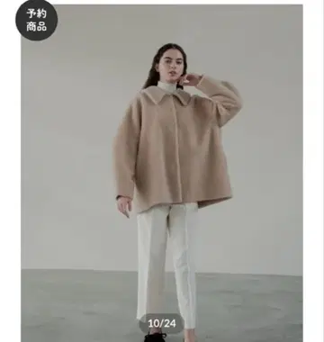 OHGA 오가 에코 무스탕 코트 M 베이지