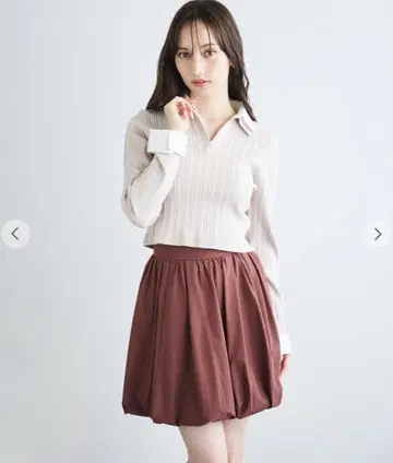 LILLIAN CARAT*더블 칼라 니트