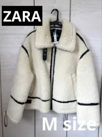 ZARA 보아 무스탕 자켓 M 아이보리