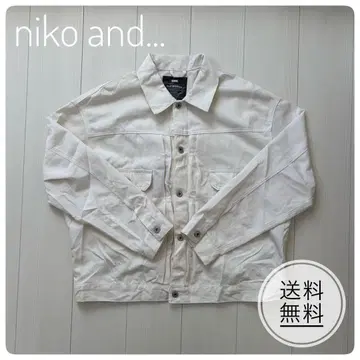 [ 미사용품 ] niko and - 화이트 데님 캐주얼 자켓