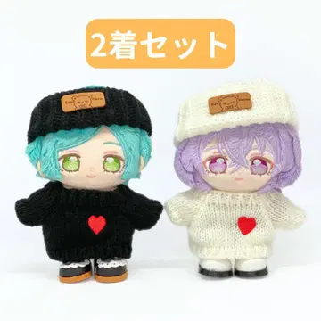 10~12cm 니트 코디 * 2벌 세트 솜인형 옷 이츠누이 앙스타