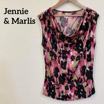 새상품급 Jennie & Marlis 슬리브리스 블라우스 플라워 프린트