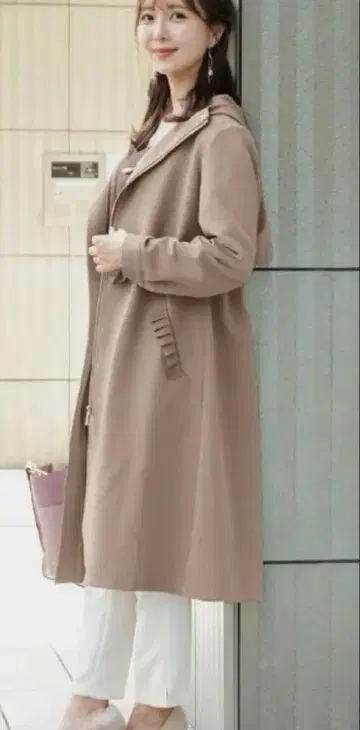 마운틴 후드티 포켓 프릴 롱 le reve vaniller