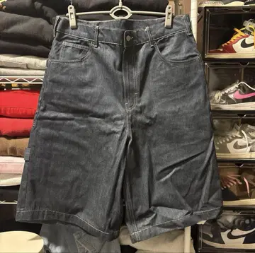 ZARA 오버 사이즈 핏 데님 버뮤다 팬츠 다크 네이비 완판템