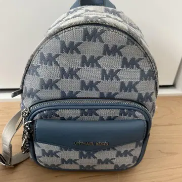 MICHAEL KORS 로고 백팩 블루/그레이