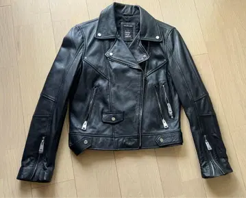 ZARA 블랙 가죽 라이더 자켓 S size