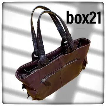 box21 가죽제품 핸드백 브라운 여성용