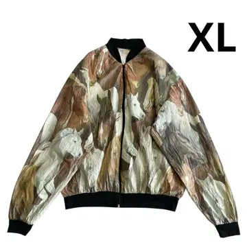 90s DUPONT 말 풀 집업 페이퍼 자켓 XL 올 패턴