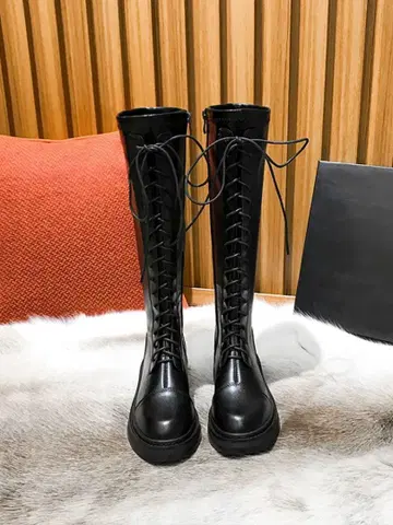 새상품 여성복 레이스업 롱 부츠 가을/겨울 종아리 여유