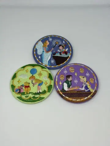 Disney Characters 자수 캔뱃지 비스킷