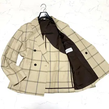 투모로우랜드 더블 자켓 4B 베이지 S 린넨폴리