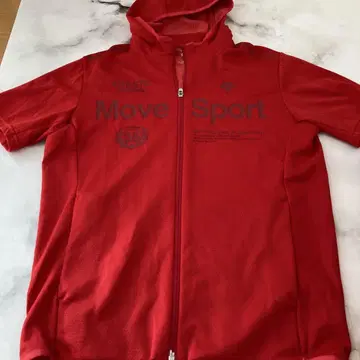 새상품 DESCENTE MOVE Sport 풀 집업 후드티 레드 반팔
