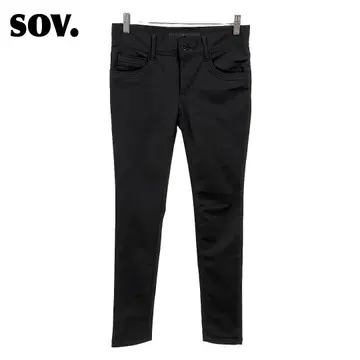 [새상품급] sov. 나일론 스트레치 팬츠 38 블랙 무지