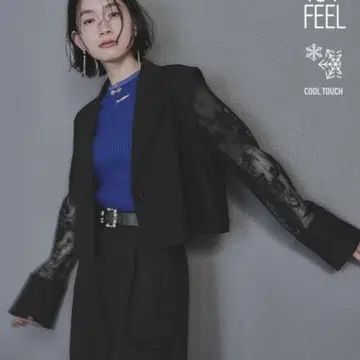 [ 완판 아이템 ] 레이스 레이어 절개 테일러 자켓 HARE 하레
