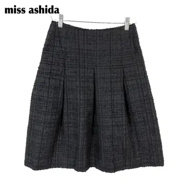 [ 새상품급 ] miss ashida 박스 플리츠 스커트 11 블랙 체크