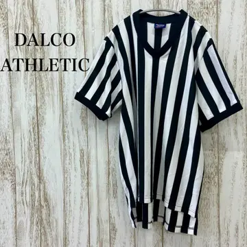 달코 애슬레틱 레프리 T셔츠 스트라이프 빈티지 블랙