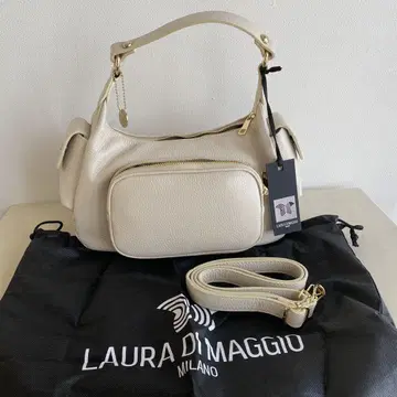 LAURA DI MAGGIO 아이보리 숄더백