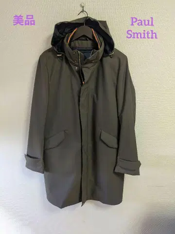 새상품급 PaulSmith 카키 모즈 코트 라이너, 후드 탈부착 가능