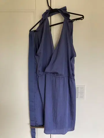 BEAMS Lights 슬리브리스 드레이프 원피스 퍼플