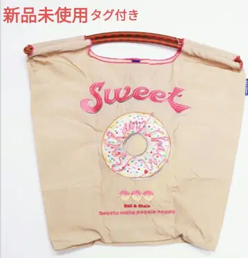 미사용 새상품 Sweet 도넛 자수 베이지 백 M 사이즈