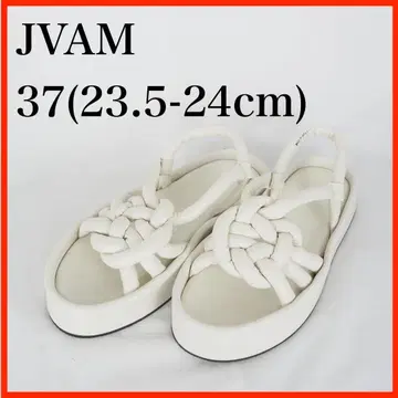 O6175*JVAM*ASHER*통굽 플랫 샌들*23.5-24cm*화이트