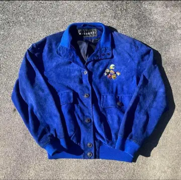 스웨이드 자켓 vintage 빈티지 핀 배지 짧은 기장 자켓