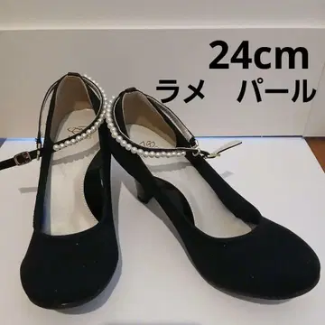 ISIS 이시스 펌프스 24cm 힐 7cm 라메 펄