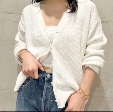 플라주 테이프얀 아제 가디건 화이트 린넨 24SS