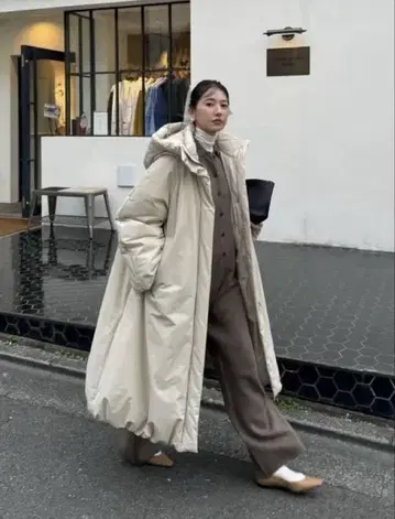 CLANE BALLOON HOODIE LONG DOWN COAT