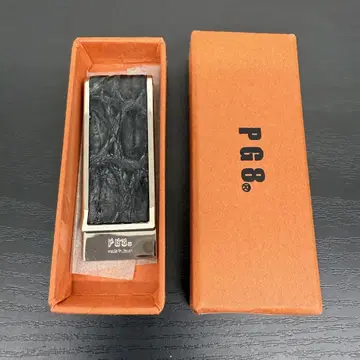 PG8 악어 무늬 머니클립 블랙 박스 포함 사용감 적음