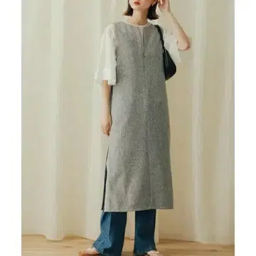 센스 오브 플레이스 어반 리서치 2WAY 트위드 오버롤 스커트
