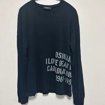 시착만 한 상품 DSQUARED2 블랙 긴팔 티셔츠 롱T L 사이즈