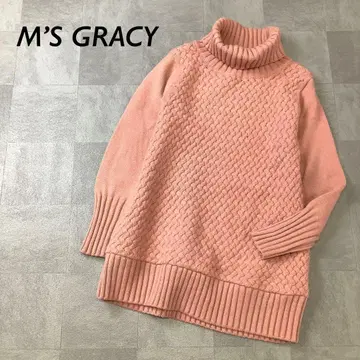 고품질 M S GRACY 엠즈 그레이시 터틀넥 케이블 니트