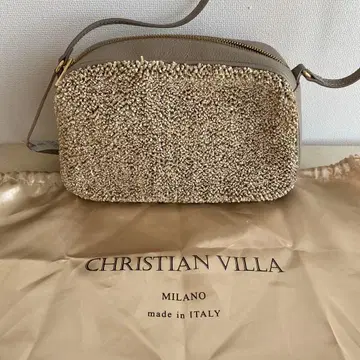 CHRISTIAN VILLA 베이지 숄더백