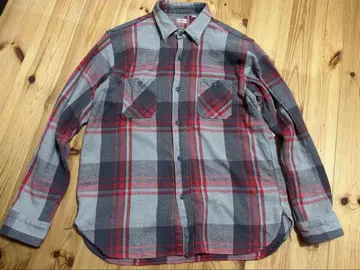 SUGAR CANE 체크 무늬 긴팔 셔츠 XL