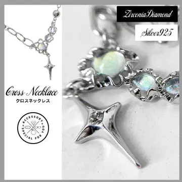 목걸이 Silver925 지르코니아 다이아몬드 크리스탈 골드
