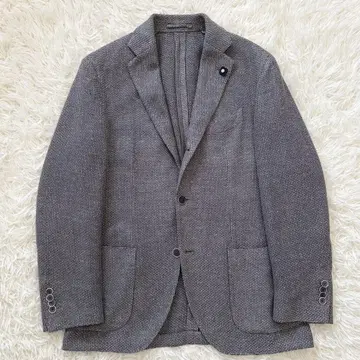 새상품급 라르디니 자켓 46 그레이 이탈리아제 실크린넨