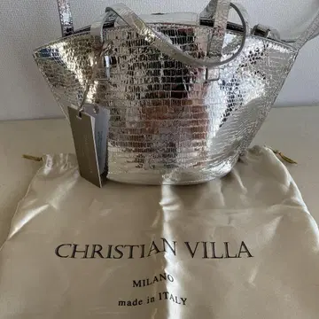 CHRISTIAN VILLA 실버 숄더백