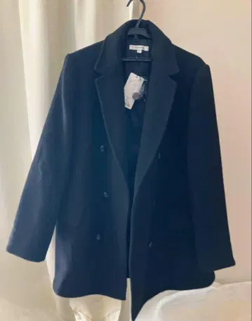 MOUSSY 블랙 더블 브레스트 코트