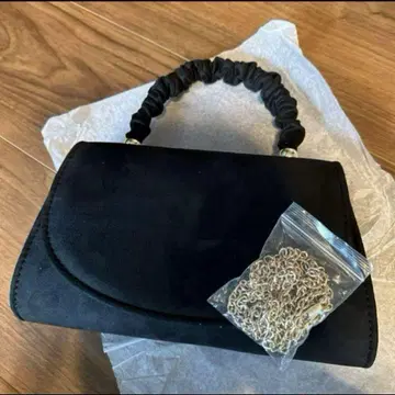 관혼상제 핸드백 블랙 포멀 체인 빈티지 프릴