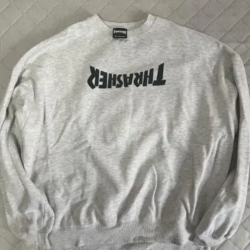 THRASHER 그레이 맨투맨 트레이닝복