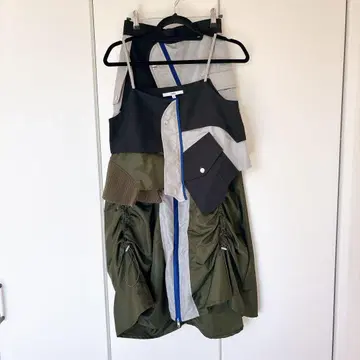 UN3D. MA-1 뷔스티에 스커트 세트