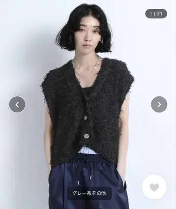 [ eL ] 3G MIX Tull Gilet 블랙 니트 베스트