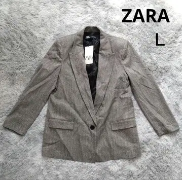 ZARA 테일러드 자켓 L 헤링본 무늬