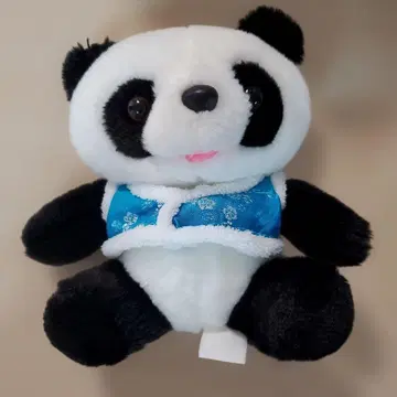 팬더 봉제 인형 파란 의상