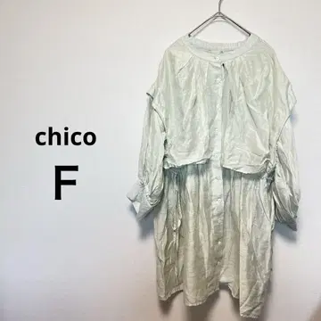 chico 치코 블라우스 F 튜닉 민트 그린 셔츠 귀여운