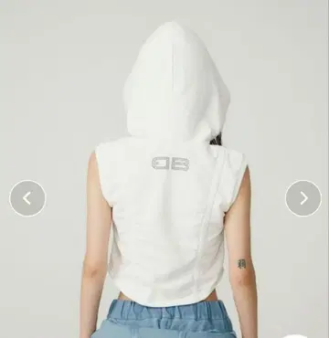 BEEDEN VEST STUDS HOODIE 화이트 후디 베스트 y2k