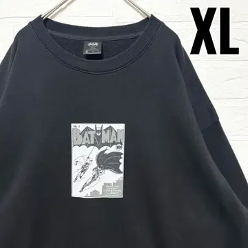 GU 배트맨 트레이닝복 맨투맨 블랙 프린트 빅 사이즈 [ XL ]