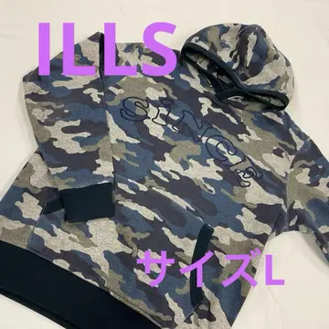 ILLS 맨투맨 후드티 카모 패턴 L #2648